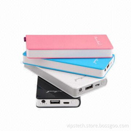 Universal power bank with 6000mAh real capacity, 2.1A output with LED torch